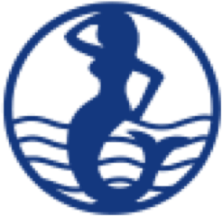 An illustration of a mermaid logo